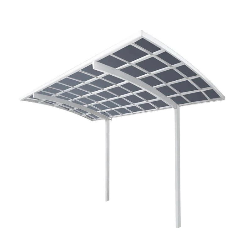 Luxi Living Cantilever Patio Cover 550x 280 x 316cm - Left facing White carport on a white background