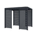 Luxi Living Slatted Privacy Wall for Baltic Freestanding Pergola - Charcoal Pergola on white background