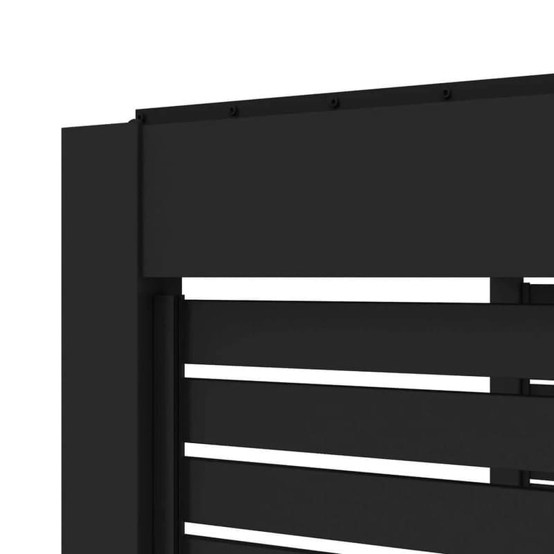 Luxi Living Slatted Privacy Wall for Baltic Wall Mounted Pergola - section of the charcoal pergola