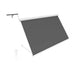 Luxi Living Solaris Motorised Retractable Drop-Arm Window Awning-Dark Grey fabric and white frame