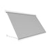 Luxi Living Solaris Motorised Retractable Drop-Arm Window Awning-Light Grey awning with white frame