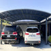 Luxi Living Stormbrace Double Carport-rear view of SUV's under carport