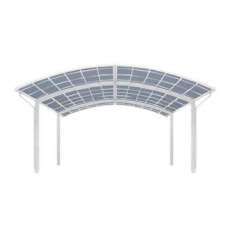 Luxi Living Stormbrace Double Carport- white carport on white background