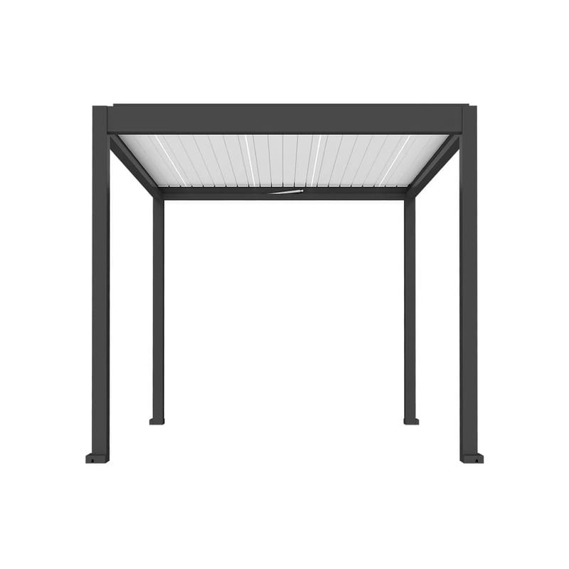 Luxi Living Tasman Motorised Freestanding Louvre Roof Aluminium Pergola - 3x3m charcoal white pergola