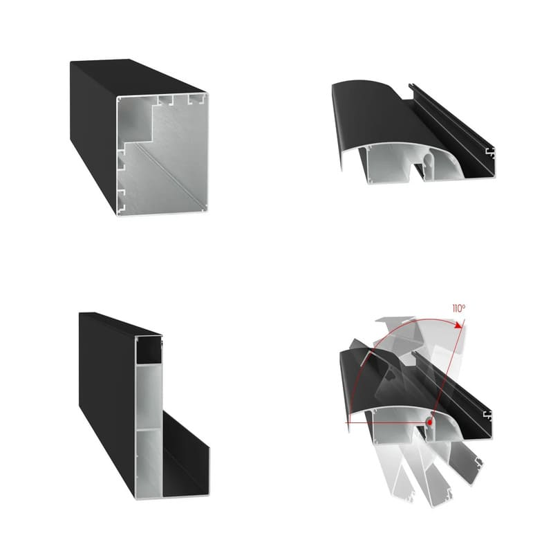 Luxi Living Tasman Motorised Freestanding Louvre Roof Aluminium Pergola - 4 component parts