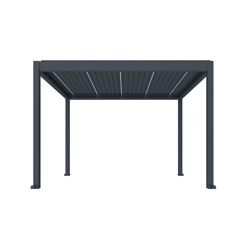 Luxi Living Tasman Motorised Freestanding Louvre Roof Aluminium Pergola - 4x4m charcoal pergola