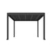 Luxi Living Tasman Motorised Freestanding Louvre Roof Aluminium Pergola - 4x4m black pergola on white background