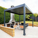 Luxi Living Tasman Motorised Freestanding Louvre Roof Aluminium Pergola-charcoal freestanding