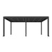 Luxi Living Tasman Motorised Freestanding Louvre Roof Aluminium Pergola - 7x4m black pergola on white background