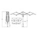 Luxi Living Tecra 3×6m Double Sided Cantilever Umbrella - design Plan 