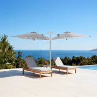 Luxi Living Tecra 3×6m Double Sided Cantilever Umbrella - double sided Umbrella by the beach.