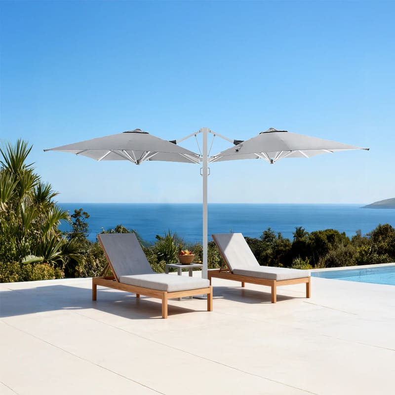Luxi Living Tecra 3×6m Double Sided Cantilever Umbrella - double sided Umbrella by the beach.