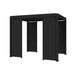 Luxi Living Tongue and Groove Privacy Screen for Atlantic & Caribbean Freestanding Pergola - Black Pergola Standing