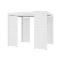 Luxi Living Tongue and Groove Privacy Screen for Atlantic & Caribbean Freestanding Pergola - White Pergola Standing