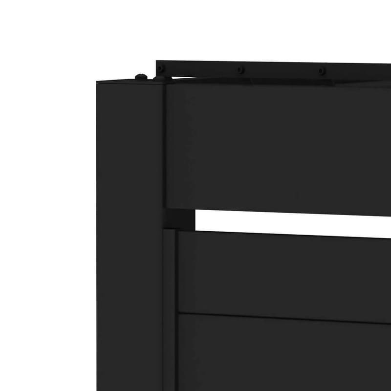 Luxi Living Tongue and Groove Privacy Screen for Baltic Wall Mounted Pergola - charcoal pergola section shoeing slats
