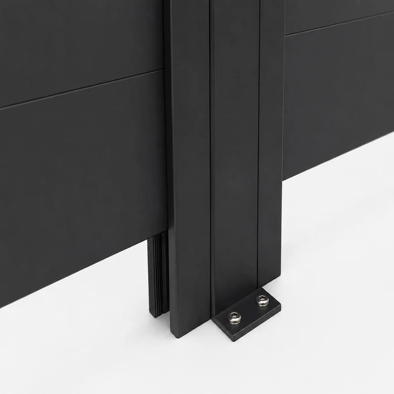 Luxi Living Tongue and Groove Privacy Screen for Tasman Wall Mounted Pergola- pergola bolted to the floor