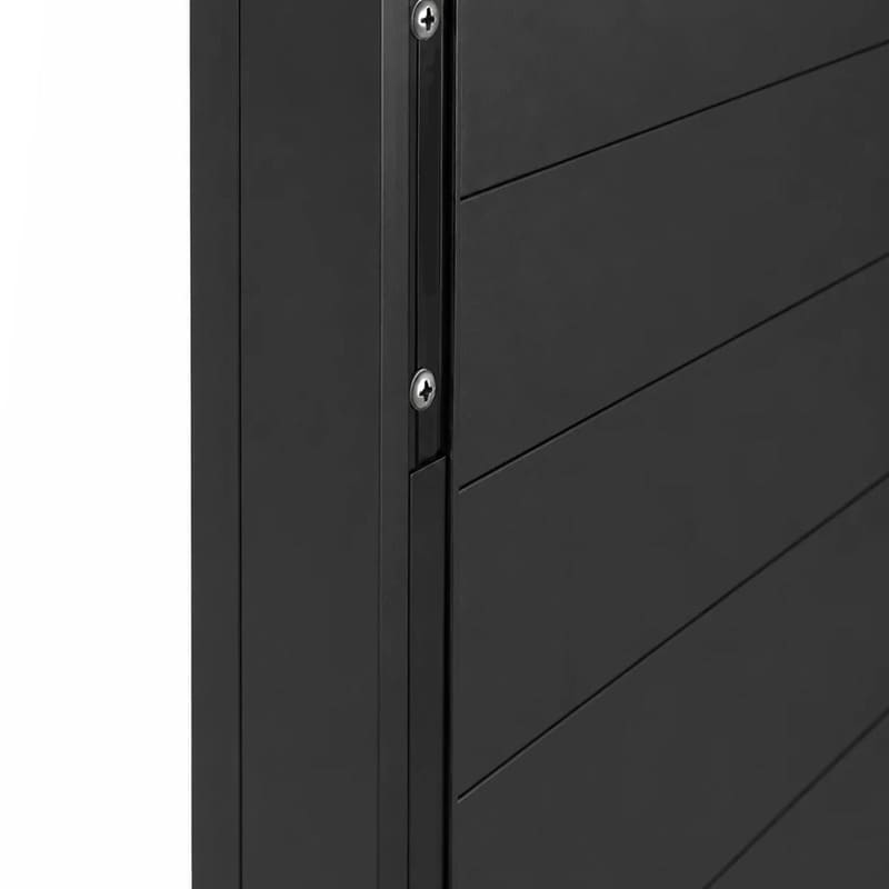 Luxi Living Tongue and Groove Privacy Screen for Tasman Wall Mounted Pergola - section of the pergola showing two screws.