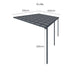 Luxi Living Urban Wall Mounted Patio Cover - 6x4m left facing patio on white background