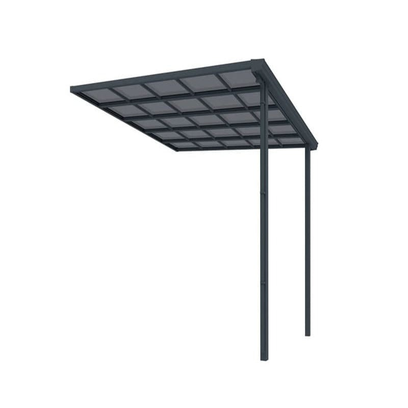 Luxi Living Urban Wall Mounted Patio Cover-left facing patio showing underneath