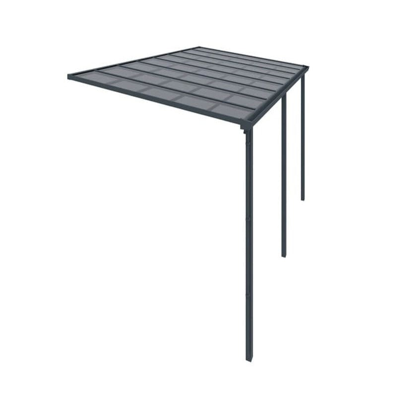 Luxi Living Urban Wall Mounted Patio Cover - left facing patio cover on a white background