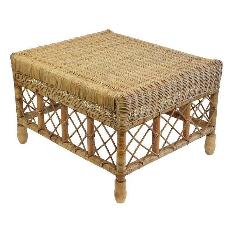 Mandalay Lattice Ottoman Angle View