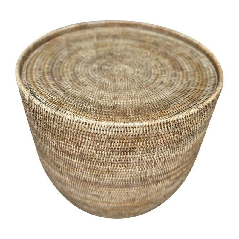 Mandalay Side Table With Glass