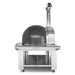 Napoli Capri Entertainer 1100 Pizza Oven metallic grey side with stand