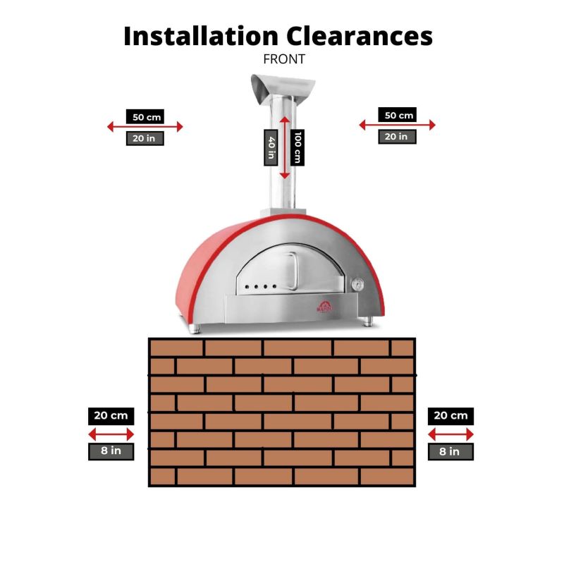 Napoli Capri Entertainer 1100 Pizza Oven Installation clearance