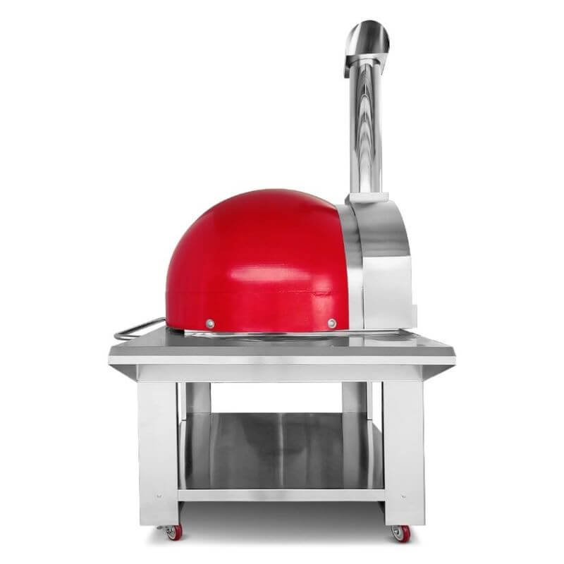 Napoli Capri Junior 900 Pizza Oven Red side with stand
