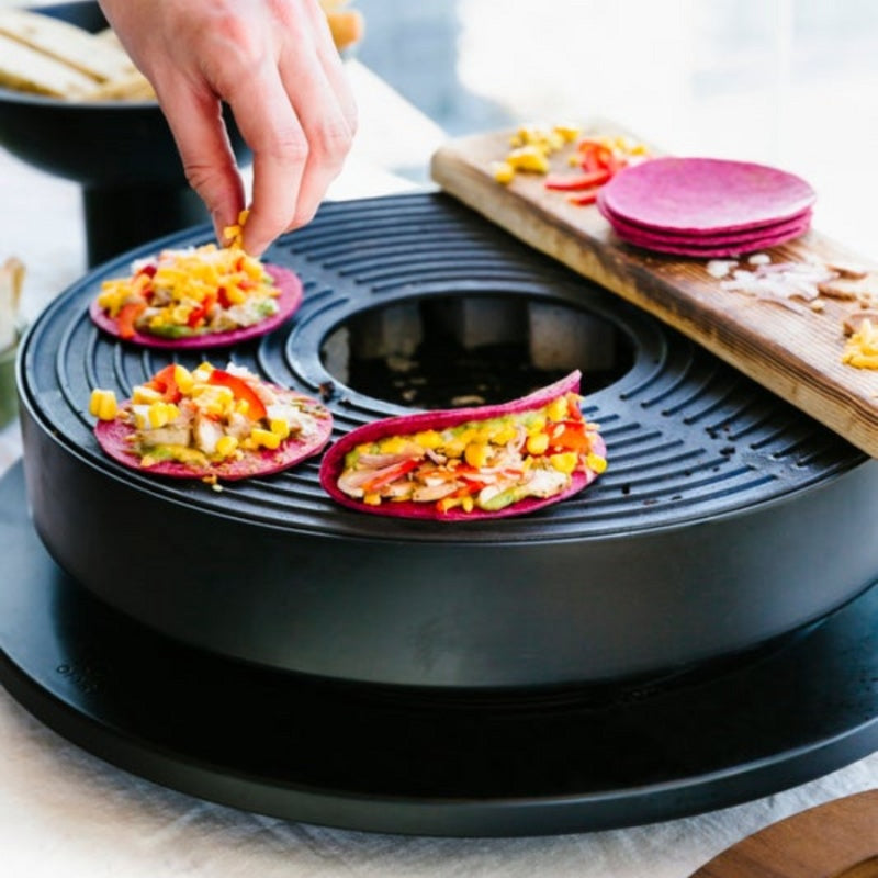 OFYR Tabl-O-Table Grill Black with Food