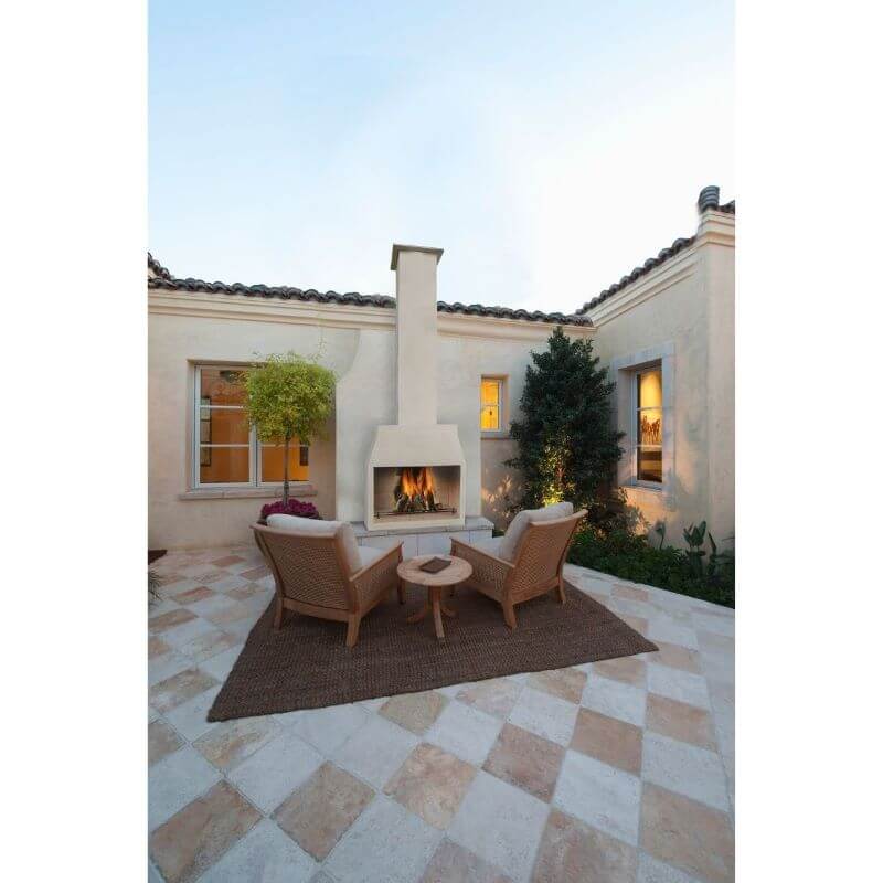 Ochre Living Perisher Fireplace against house