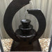 Original Eclipse Fountain Large Charcoal side through glass window