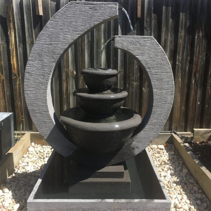 Original Eclipse Fountain Large Grey Stone