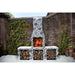 Ossa Fireplace Kit decorated extra log storage