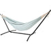 Pacific Hammocks 10ft White Universal Steel Hammock Stand And Authentic Double Clasico Hammock in Beau Blue