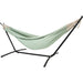 Pacific Hammocks 10ft Black Universal Steel Hammock Stand And Authentic Double Clasico Hammock in Eucalyptus