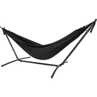 Pacific Hammocks 10ft White Universal Steel Hammock Stand And Authentic Double Clasico Hammock in Midnight