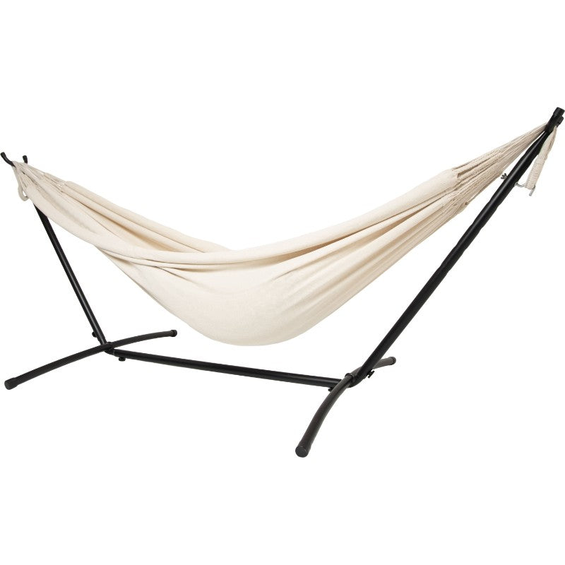 Pacific Hammocks 10ft White Universal Steel Hammock Stand And Authentic Double Clasico Hammock in Natura