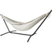 Pacific Hammocks 10ft Black Universal Steel Hammock Stand And Authentic Double Vichy Hammock in Stone