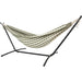 Pacific Hammocks 10ft Black Universal Steel Hammock Stand And Authentic Double Vichy Hammock in Urban Olive
