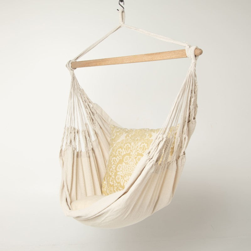 Pacific Hammocks Authentic Colombian Large Hammock Chair in Natura Angled View