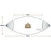 Pacific Hammocks Authentic Double Clasico Hammock in Beau Blue Dimensions