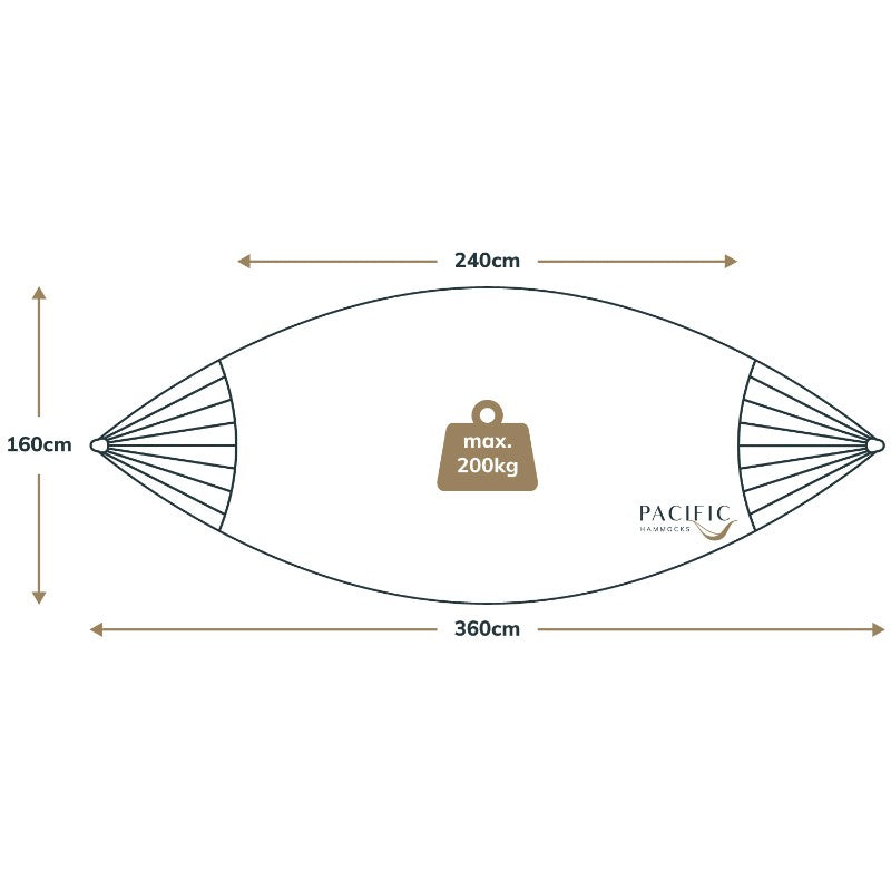 Pacific Hammocks Authentic Double Vichy Hammock Dimensions