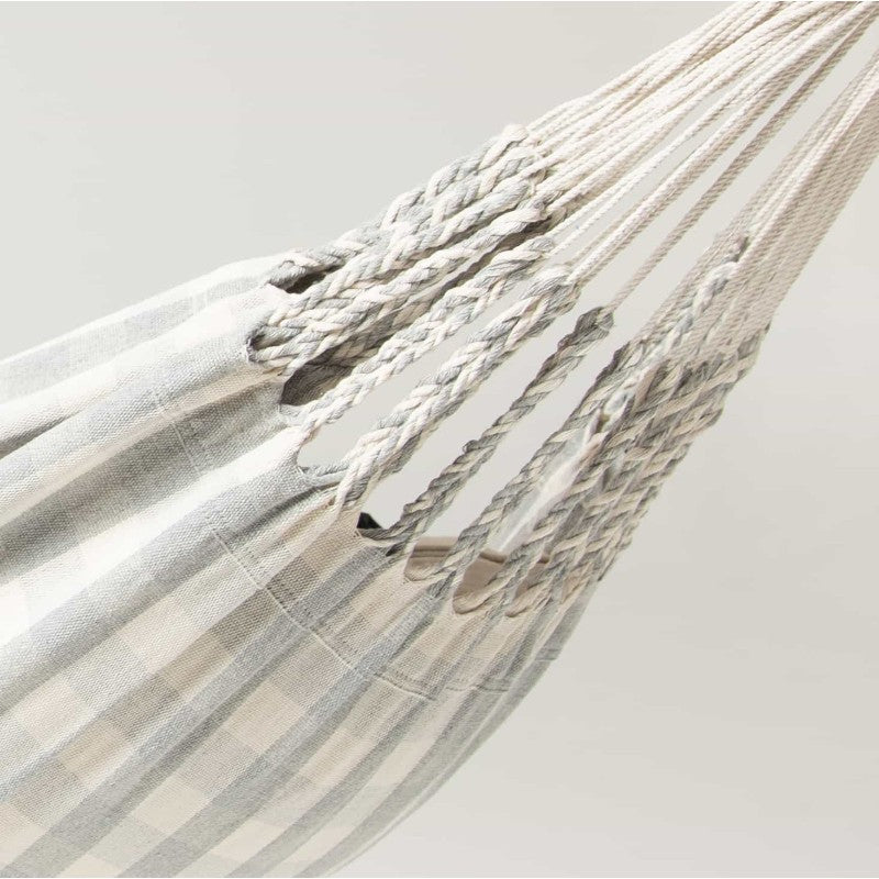 Pacific Hammocks Authentic Double Vichy Hammock In Stone Stitch Close up