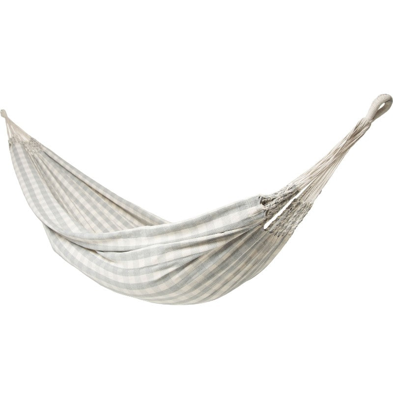 Pacific Hammocks Authentic Double Vichy Hammock In Stone on White Background
