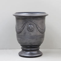 Pietro Stoneware Anduze Urn With Garland Light Slate