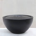 Pietro Stoneware Volcano Bowl Bubbler Fountain Black Mini
