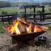 Pinnacle  Firepit full of wood and fire