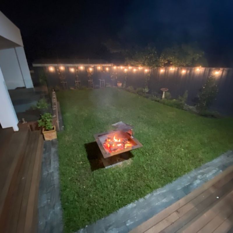 Pinnacle  Firepit in the backyard