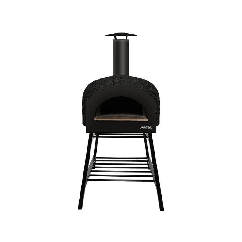 Polito Donatello II Wood Fire Oven Black With Stand